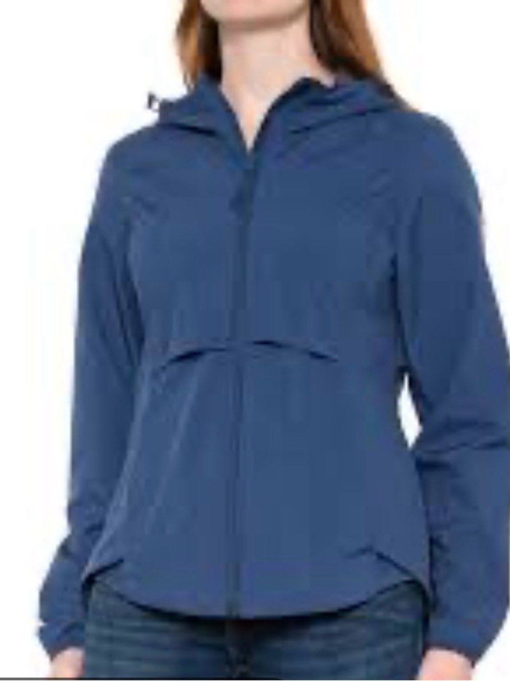 Gerry Gemma Packable Lightweight Hooded Rain Jacket, Blue, Size S